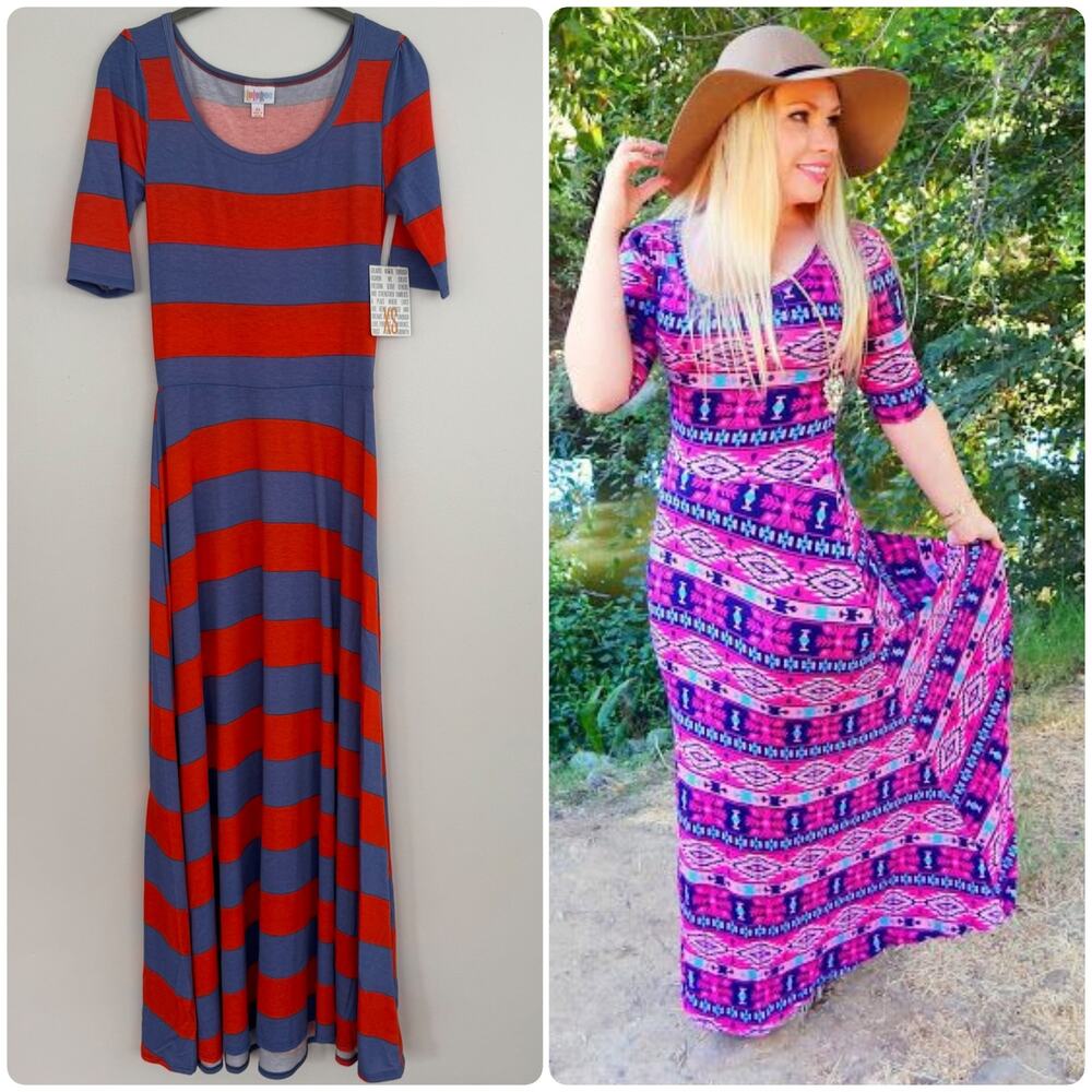 Lularoe Ana Striped Dress